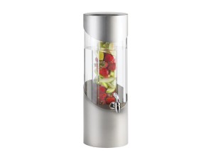 3 Gallon Round Stainless Steel Beverage Dispenser with Infusion Chamber